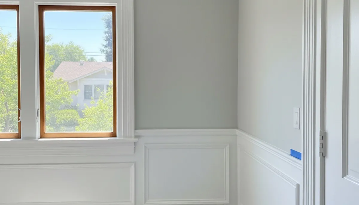 Professional interior trim painting with crisp lines highlighting Sacramento, CA home details