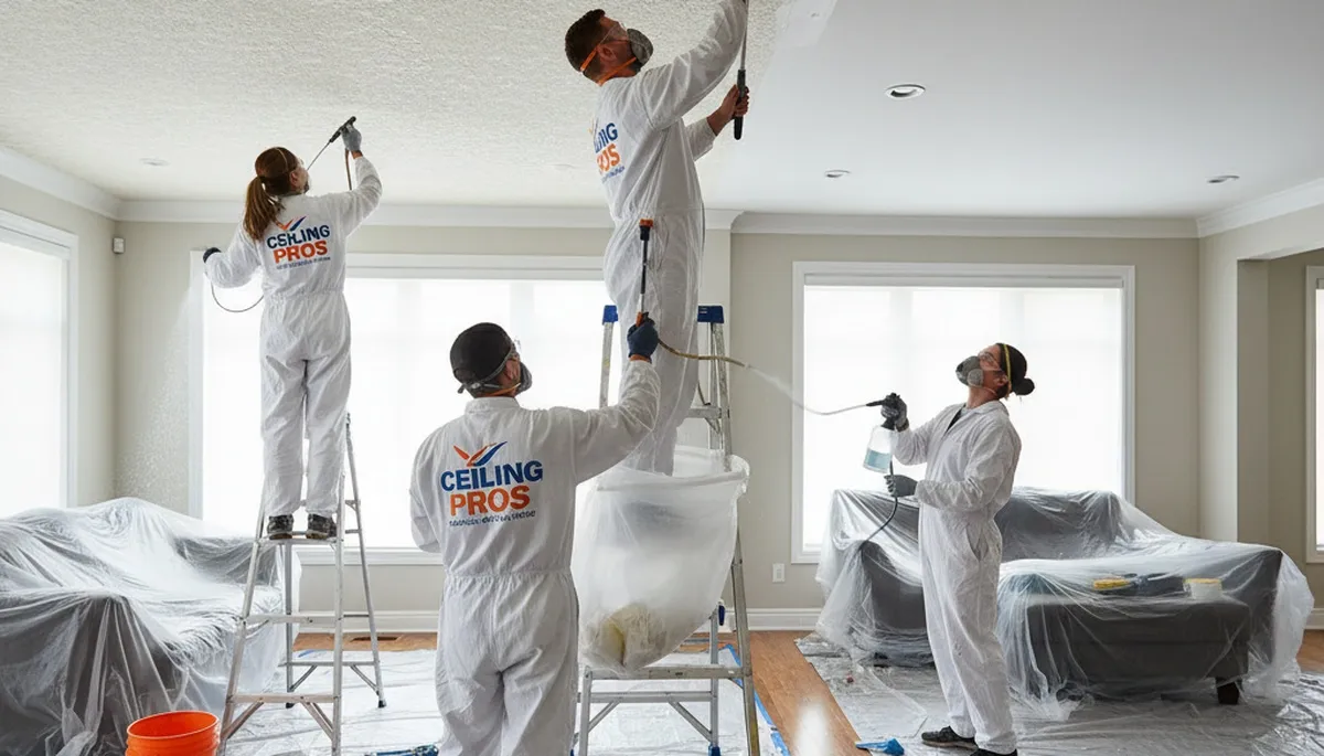 Professional popcorn ceiling removal and painting in Sacramento, CA home interior