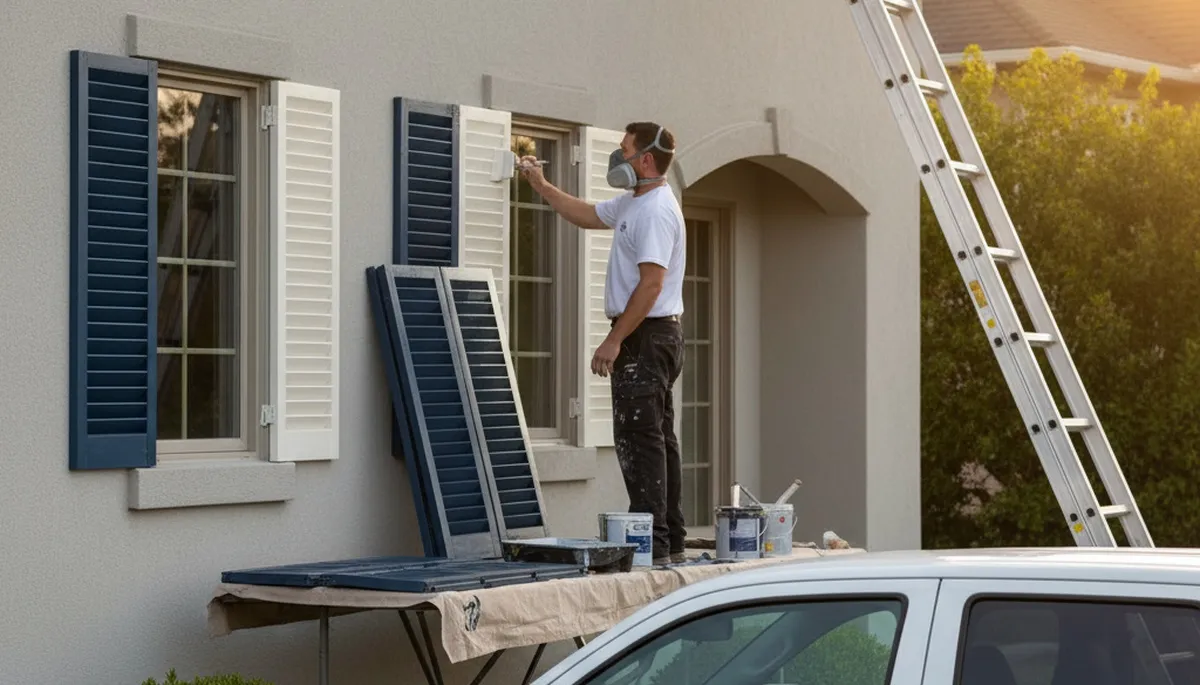 Professional shutter painting by expert house painters in Sacramento, CA for lasting curb appeal