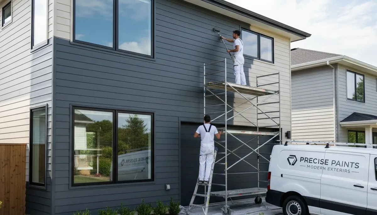 Professional siding painting on a Sacramento CA home exterior for durable weather protection
